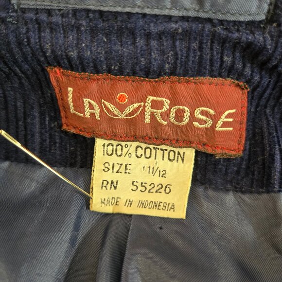 VINTAGE La Rose Old Money Academia Navy Blue Corduroy Blazer Size S/M LIKE NEW! - Picture 12 of 16